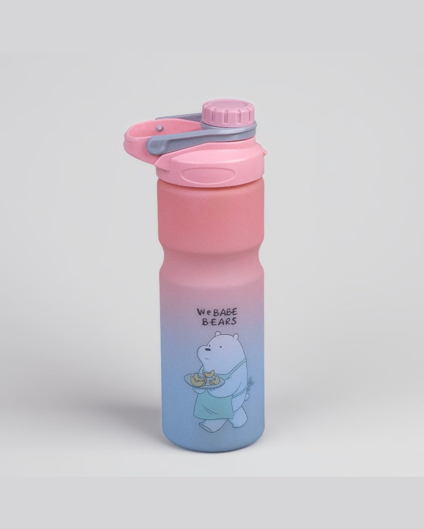 Stylish Peach & Blue Plastic Water Bottles | 3 x 10 inches | 900ml