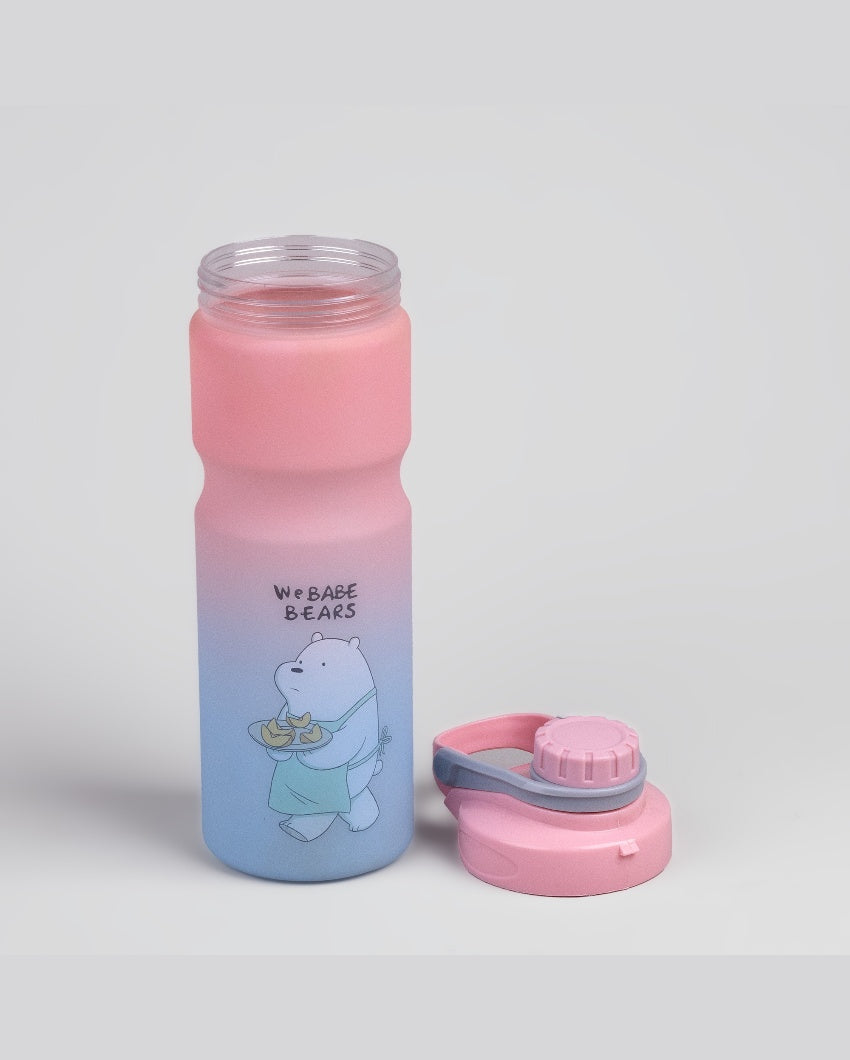 Stylish Peach & Blue Plastic Water Bottles | 3 x 10 inches | 900ml