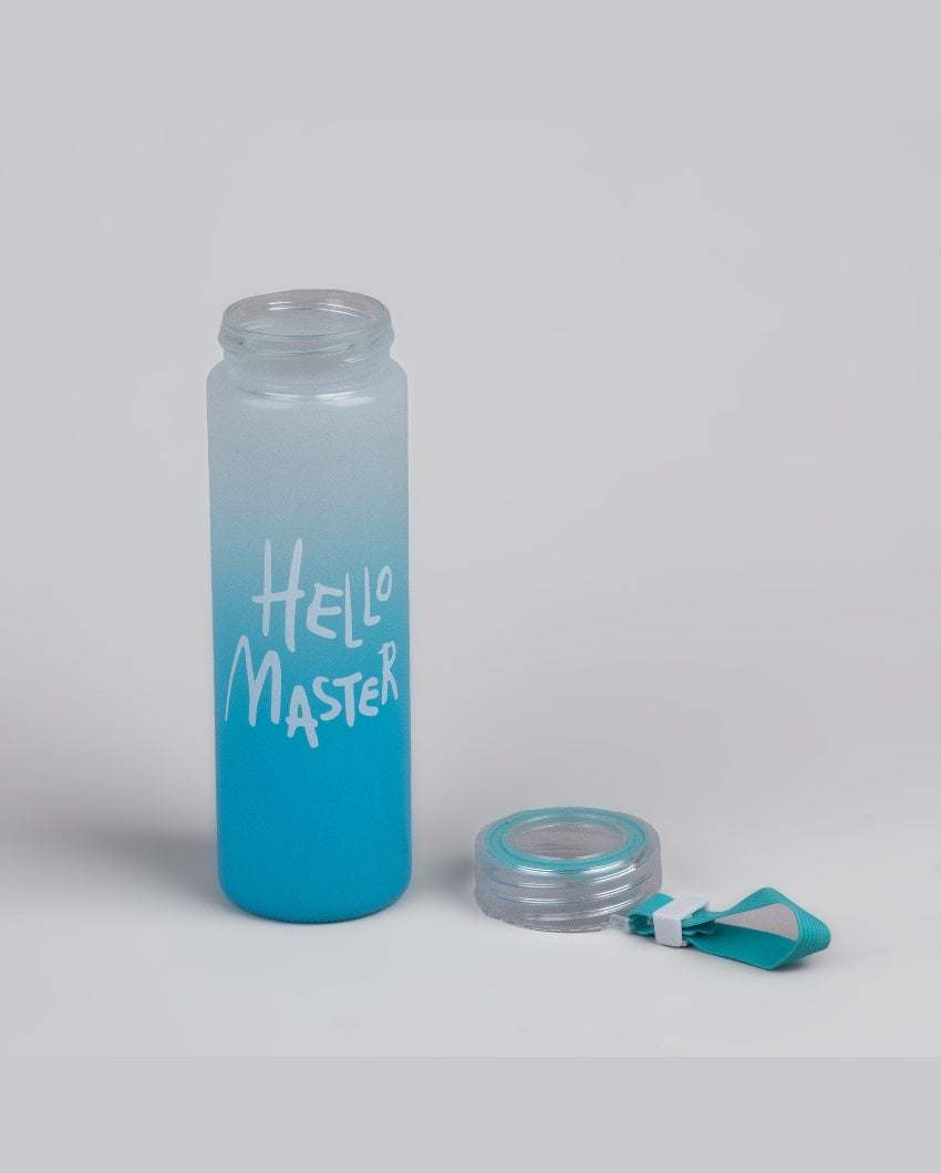 Sleek Blue Glass Water Bottles | 2 x 7 inches | 450ml