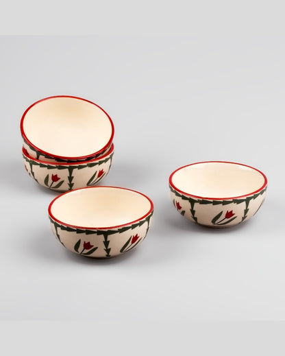 Vibrant Multicolor Ceramic Serving Bowls | 4 x 2 inches | 200ml