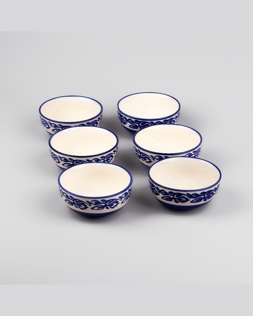 Bold Blue Ceramic Serving Bowls | 4 x 2 inches | 200ml