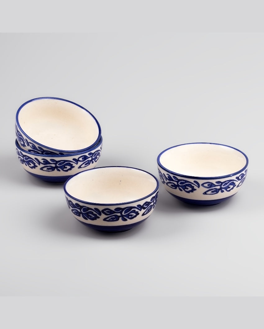 Bold Blue Ceramic Serving Bowls | 4 x 2 inches | 200ml