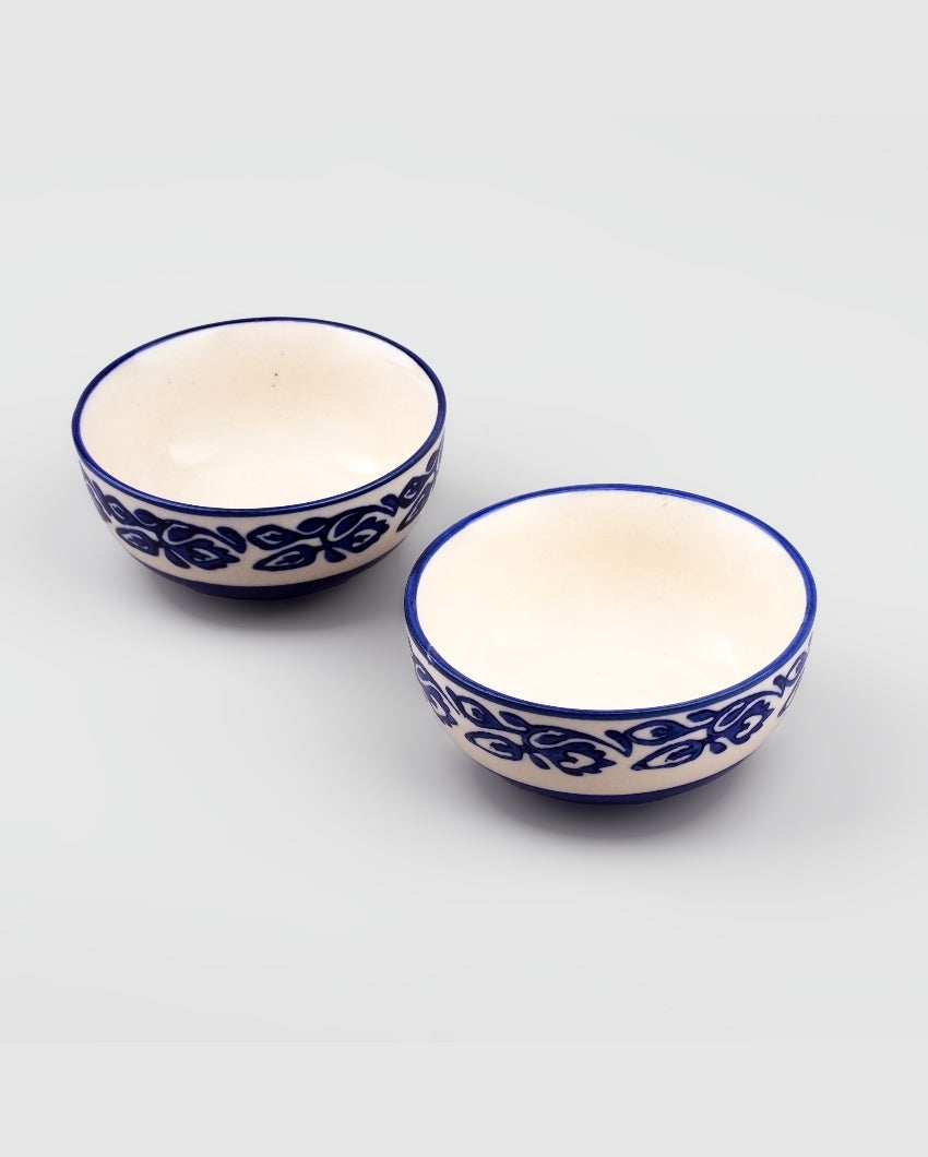 Bold Blue Ceramic Serving Bowls | 4 x 2 inches | 200ml