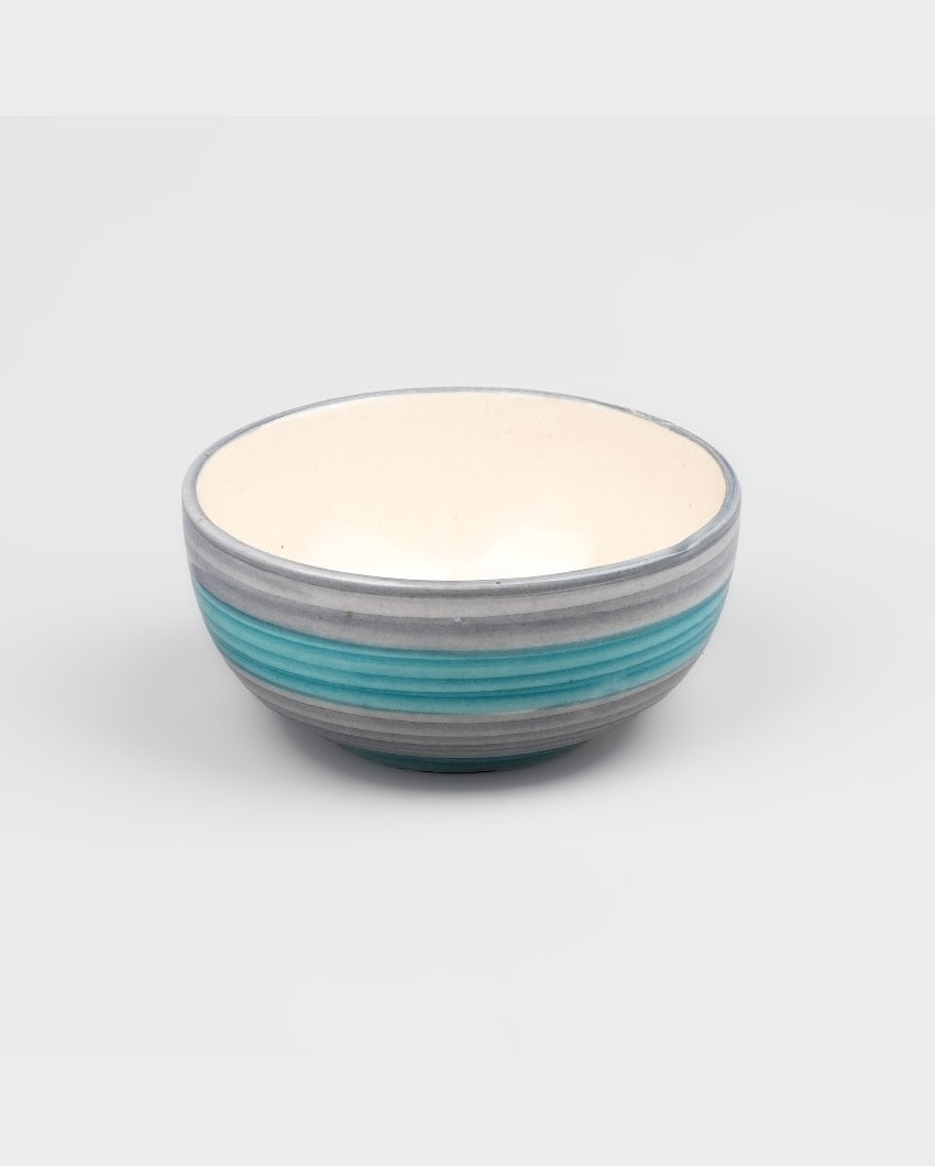 Chic Sea Green & Grey Ceramic Serving Bowls | 4 x 2 inches | 200ml