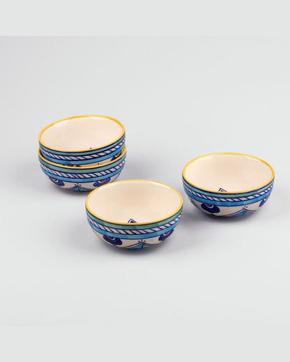 Versatile Multicolor Ceramic Serving Bowls | 4 x 2 inches | 200ml