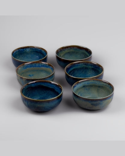 Deep Dark Blue Porcelain Serving Bowls | 4 x 2 inches | 200ml