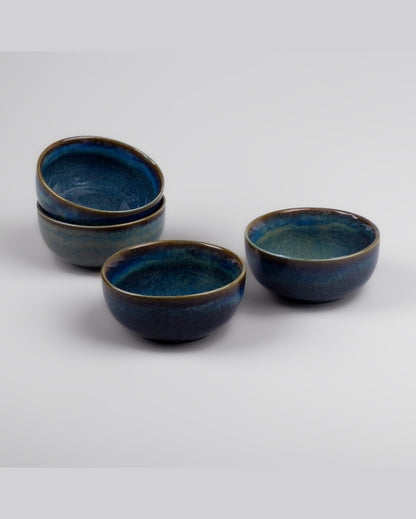 Deep Dark Blue Porcelain Serving Bowls | 4 x 2 inches | 200ml