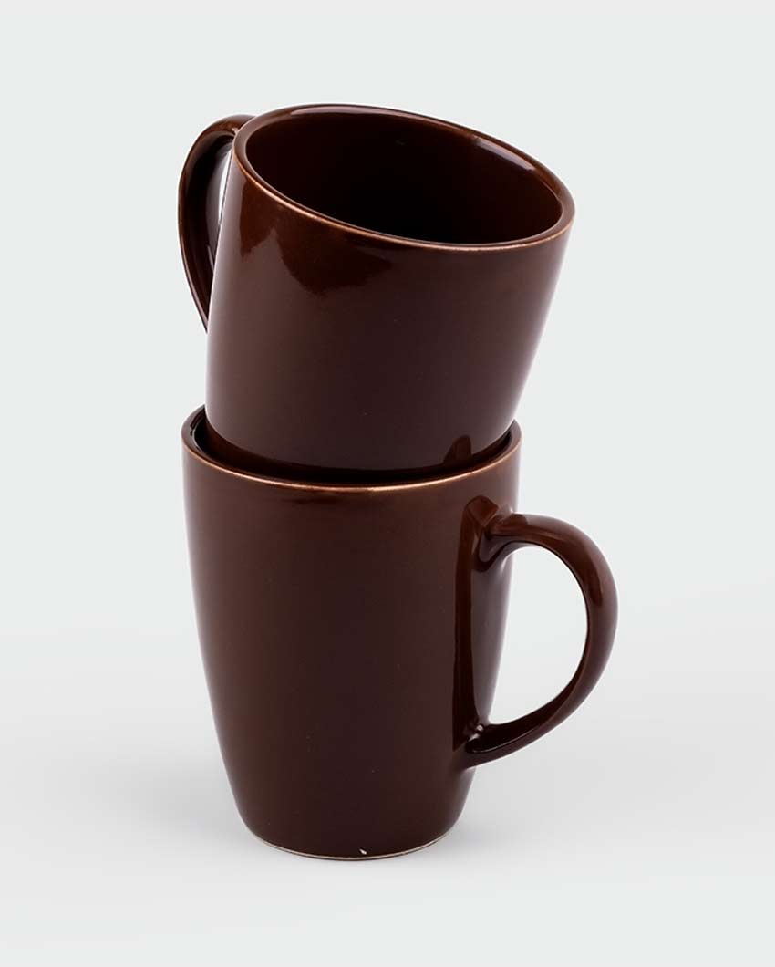 Rustic Warm Brown Ceramic Coffee Mug | 3 x 4 inches | 300ml