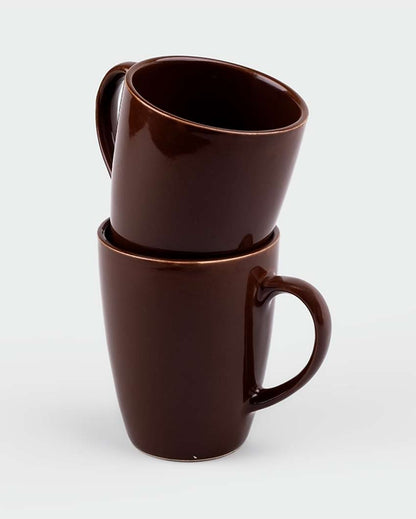 Rustic Warm Brown Ceramic Coffee Mug | 3 x 4 inches | 300ml