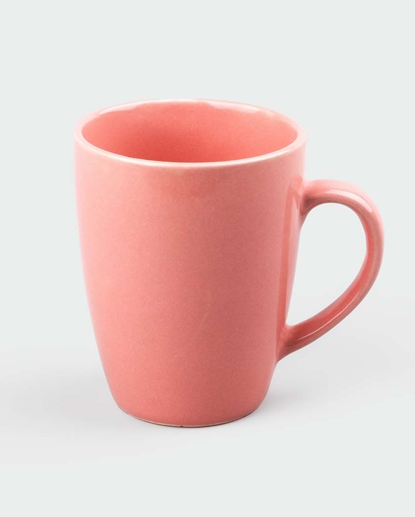 Soft Pastel Light Pink Ceramic Coffee Mugs | Set of 2 | 3 x 4 inches | 300ml