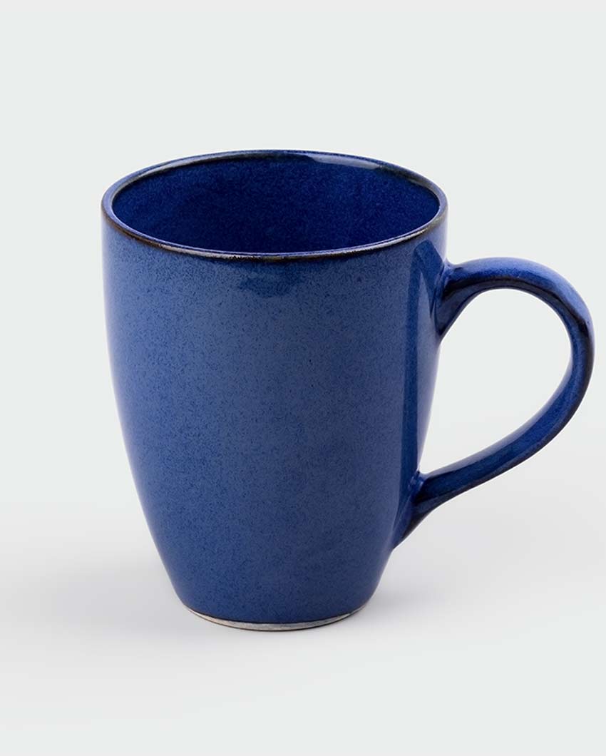 Midnight Glow Blue Ceramic Coffee Mugs | Set of 2 | 3 x 4 inches | 300ml