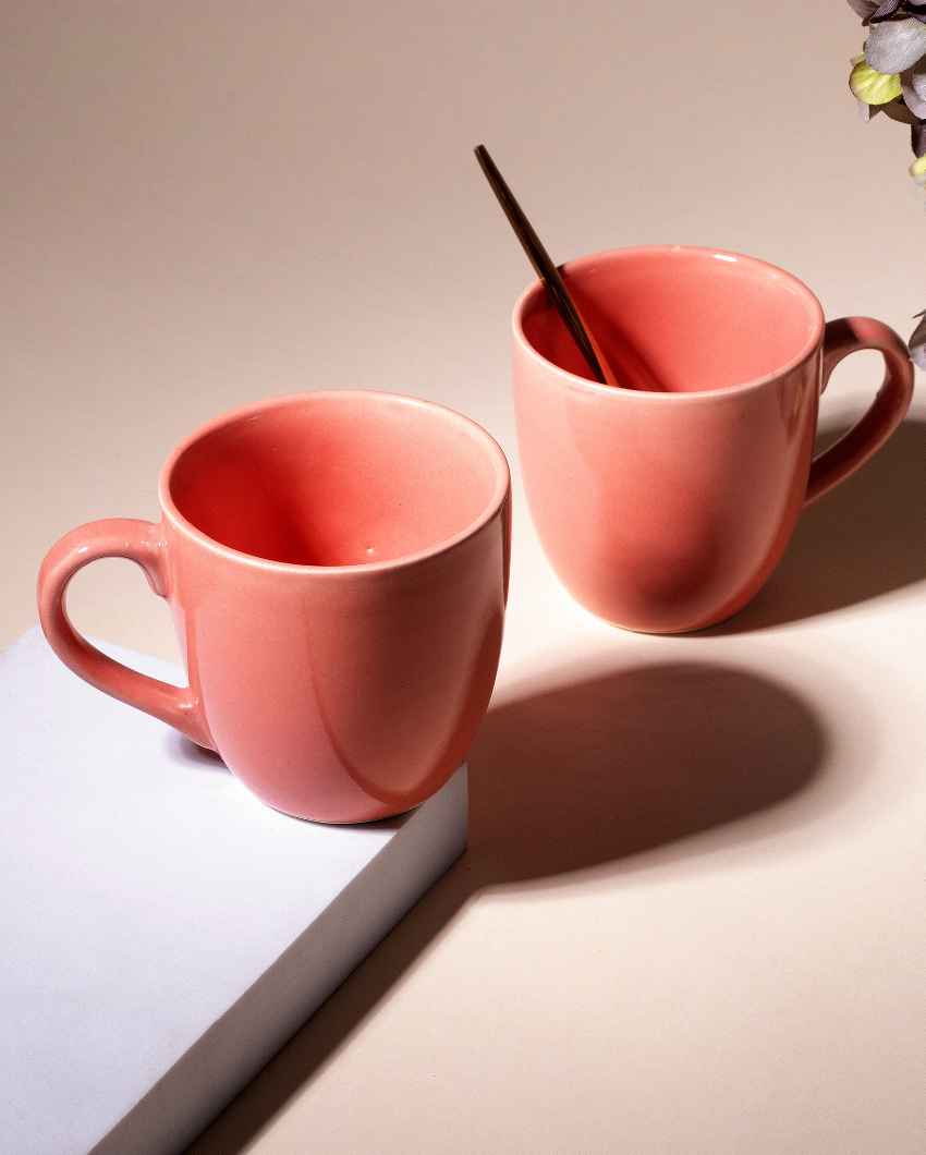 Delightful Pink Ceramic Tea Cups | 3 x 3 inches | 200ml