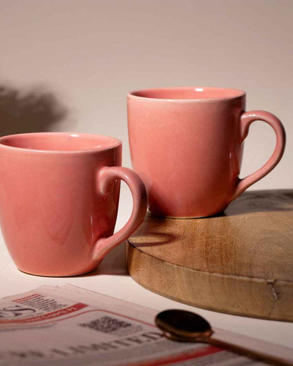 Delightful Pink Ceramic Tea Cups | 3 x 3 inches | 200ml