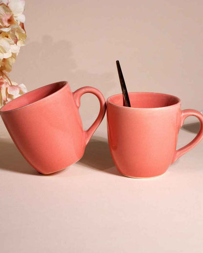 Delightful Pink Ceramic Tea Cups | 3 x 3 inches | 200ml