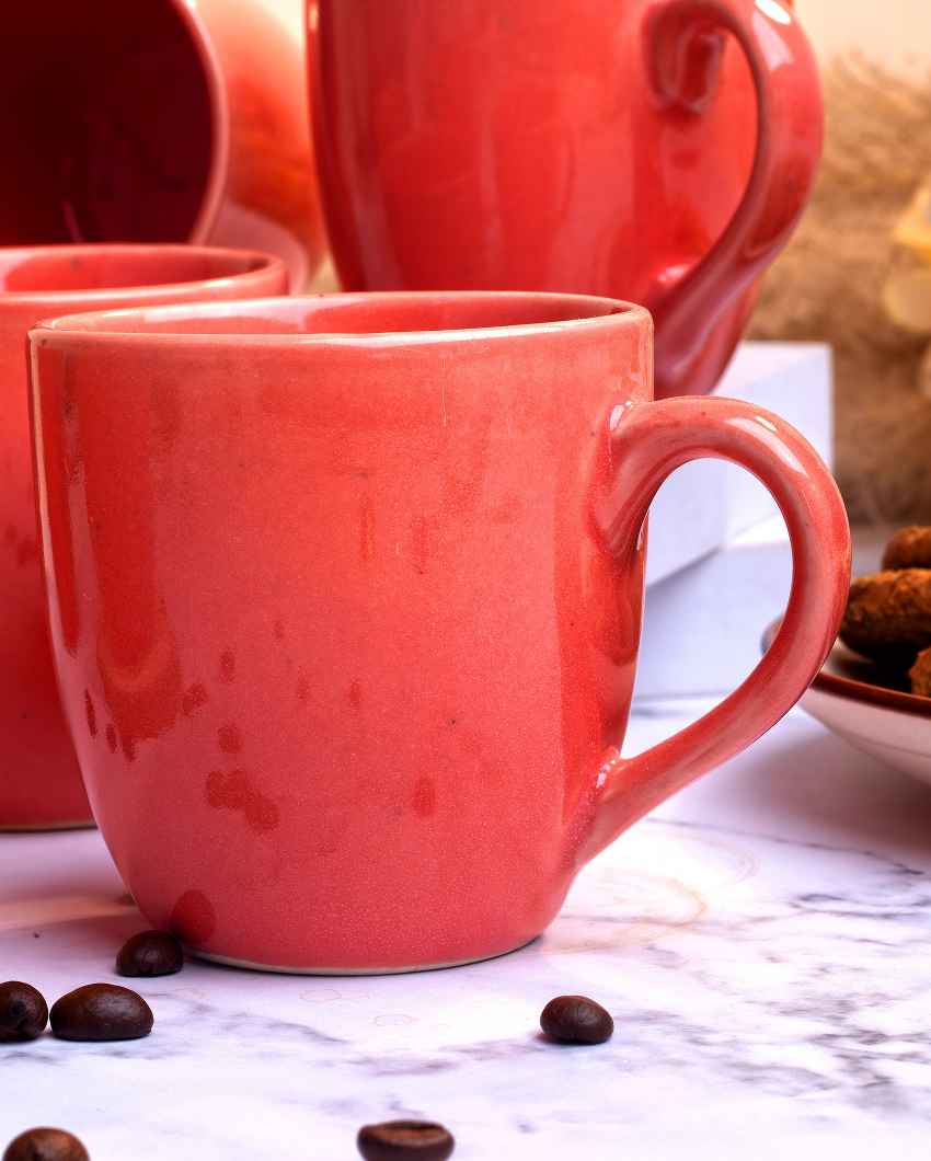 Delightful Pink Ceramic Tea Cups | 3 x 3 inches | 200ml