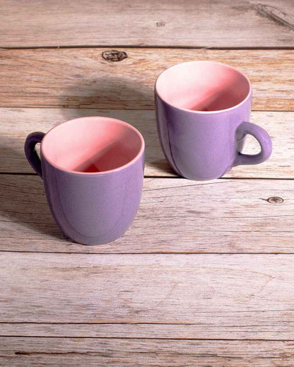 Regal Purple Ceramic Tea Cups | 3 x 3 inches | 150ml