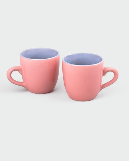 Delicate Peach Ceramic Tea Cups | 3 x 3 inches | 150ml