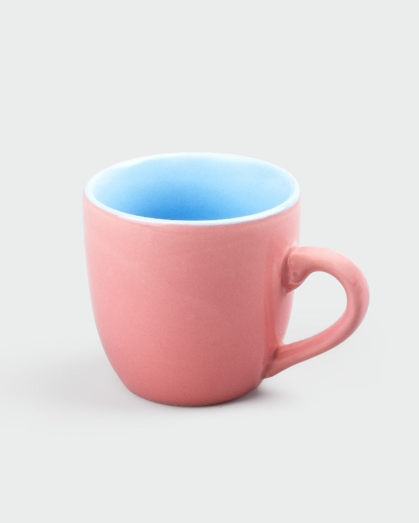 Stylish Peach Ceramic Tea Cups | 3 x 3 inches | 150ml