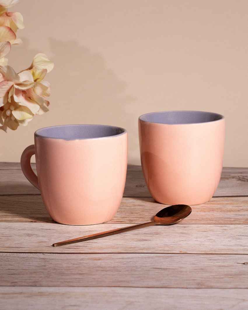 Classic Beige Ceramic Tea Cups | 3 x 3 inches | 150ml