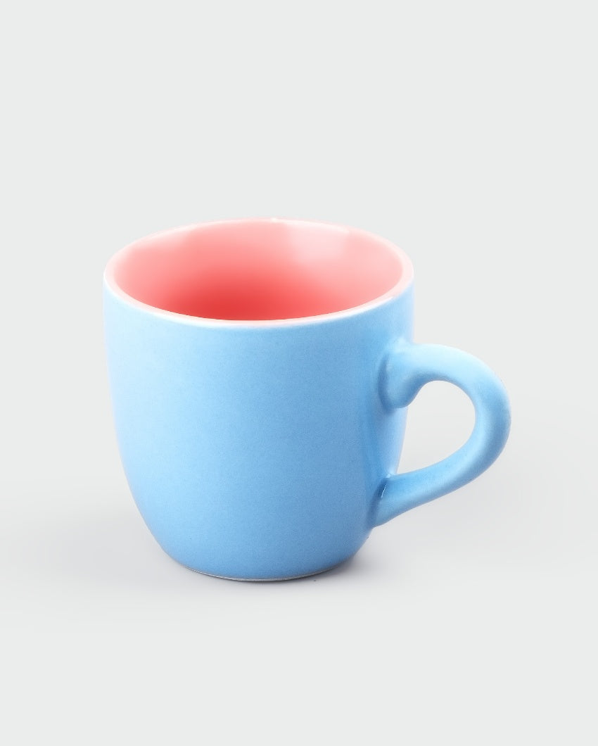 Trendy Blue Ceramic Tea Cups | 3 x 3 inches | 150ml