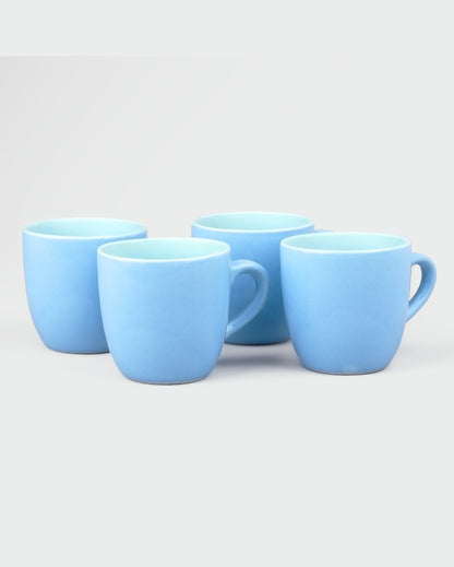 Soothing Light Blue Ceramic Tea Cups | 3 x 3 inches | 150ml