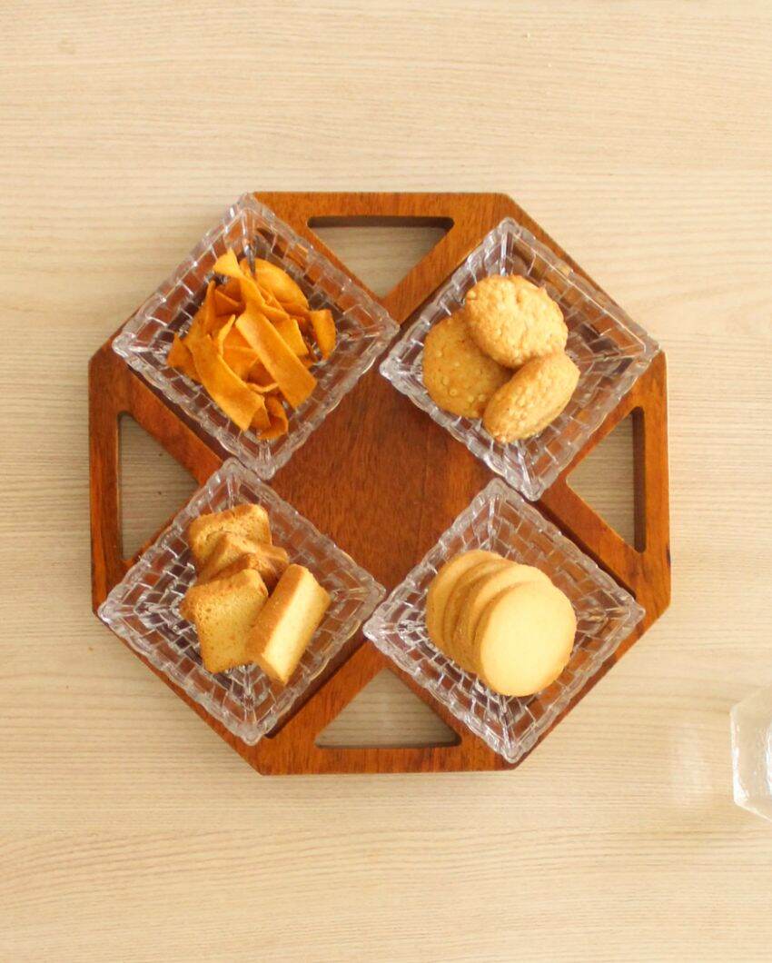 Mango Wood Octagonal Platter 2.0