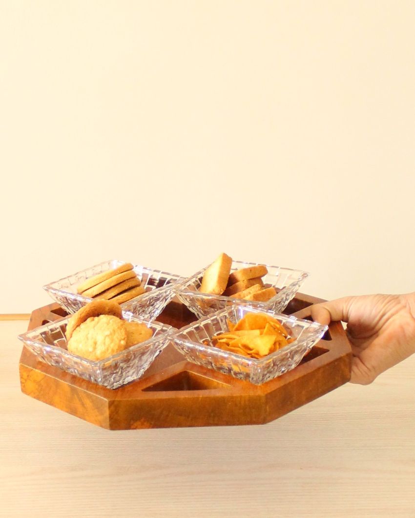 Mango Wood Octagonal Platter 2.0