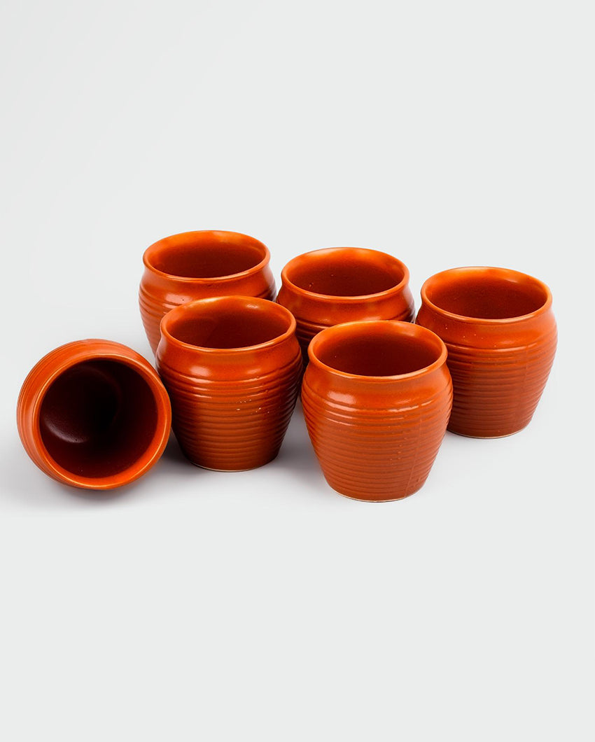 Earthy Kullad Brown Tea & Coffee Cups | 3 x 3 inches | 200ml