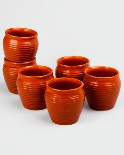 Earthy Kullad Brown Tea & Coffee Cups | 3 x 3 inches | 200ml