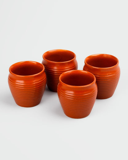 Earthy Kullad Brown Tea & Coffee Cups | 3 x 3 inches | 200ml