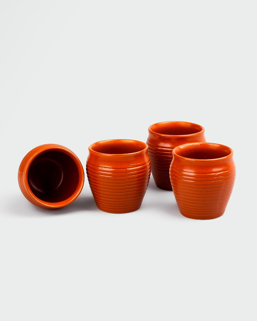 Earthy Kullad Brown Tea & Coffee Cups | 3 x 3 inches | 200ml