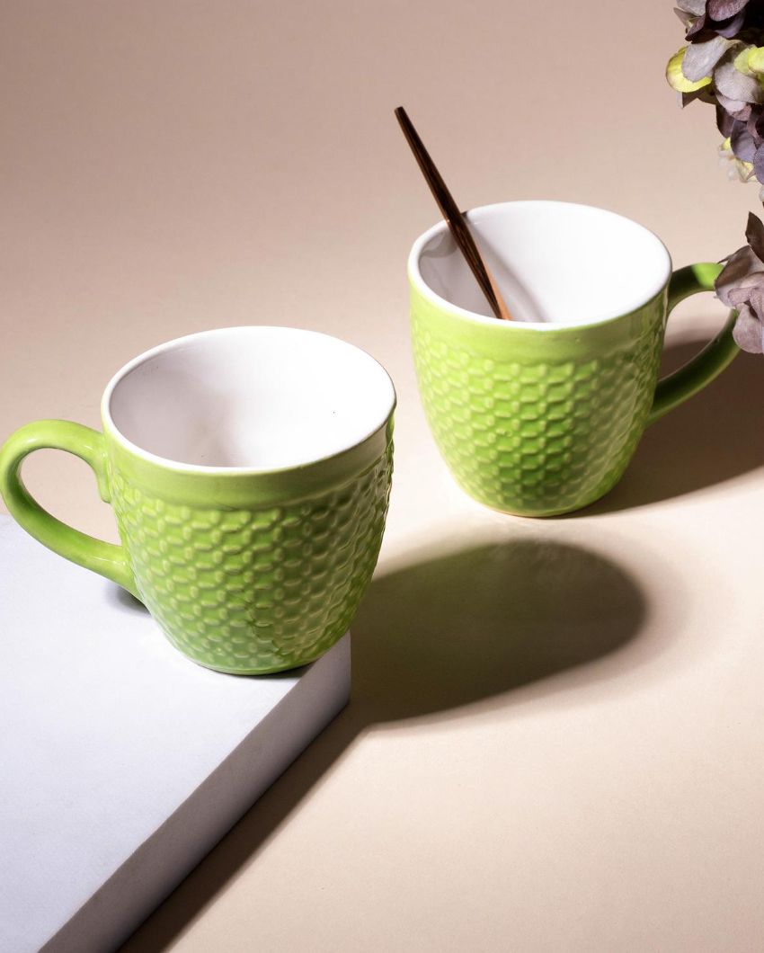 Charming Strip Green Tea & Coffee Cups | 3 x 3 inches | 200ml