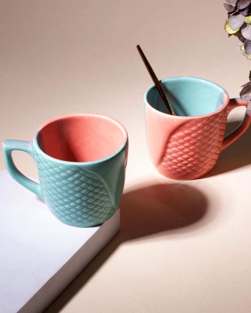 Vibrant Blue & Pink Tea & Coffee Cups | 3 x 3 inches | 200ml