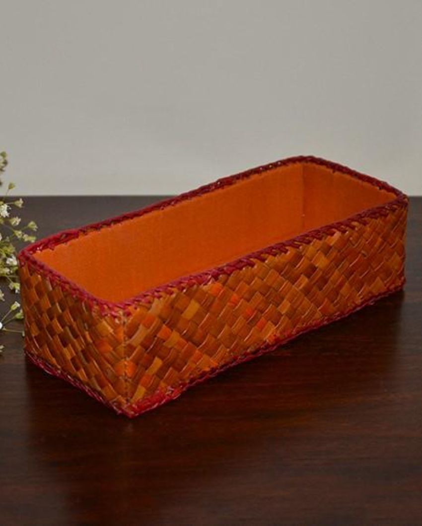 Classy Screw Pine Utility Basket | 8 x 3 x 2 inches