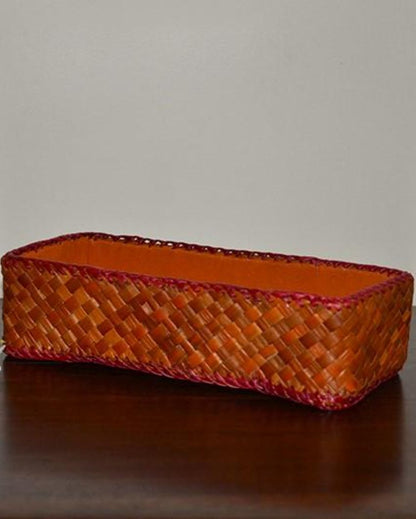 Classy Screw Pine Utility Basket | 8 x 3 x 2 inches