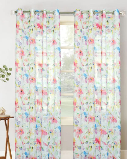 Soft Pastel Curtain for a Serene Setting |  Set of 2