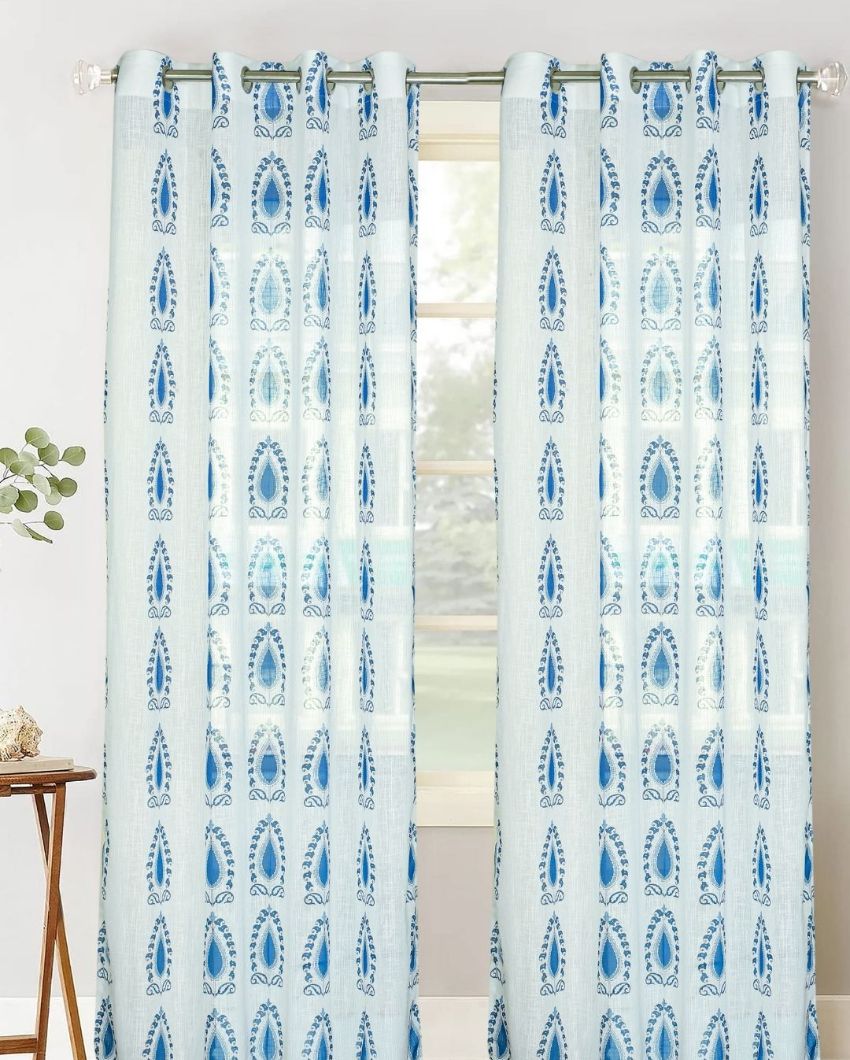 Glamorous Linen Sheer Curtain for an Opulent Feel |  Set of 2