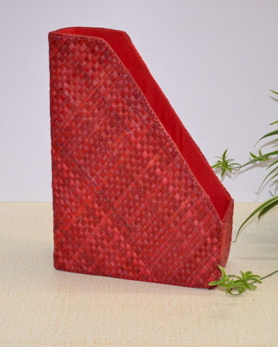 Stylish Screw Pine Magazine & File Holder | 11 x 4 x 15 inches