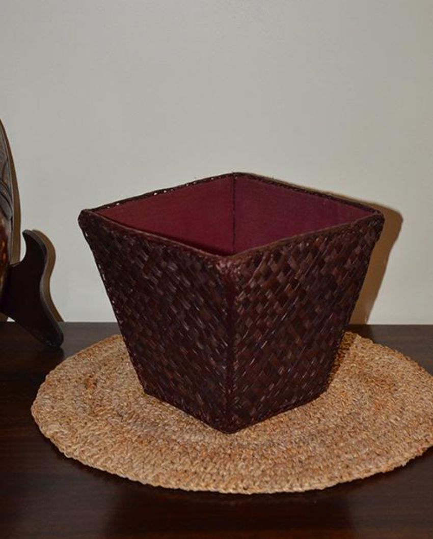 Charming Screw Pine Basket Bin | 7 x 6 inches