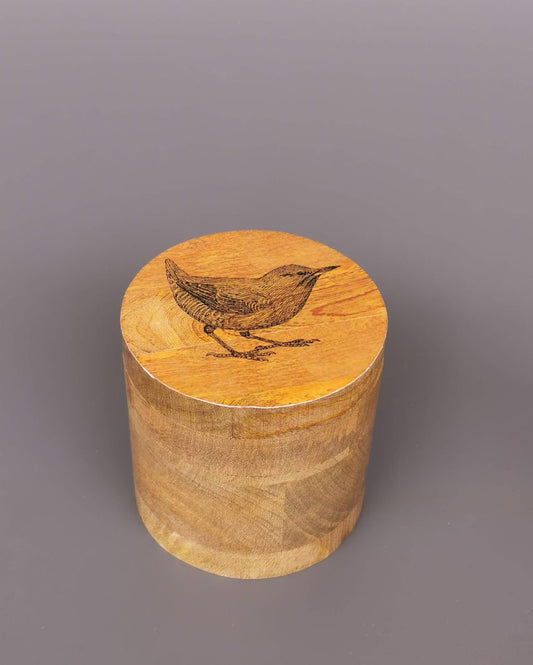 Sparrow Wooden Eco Friendly Jar | 250Ml