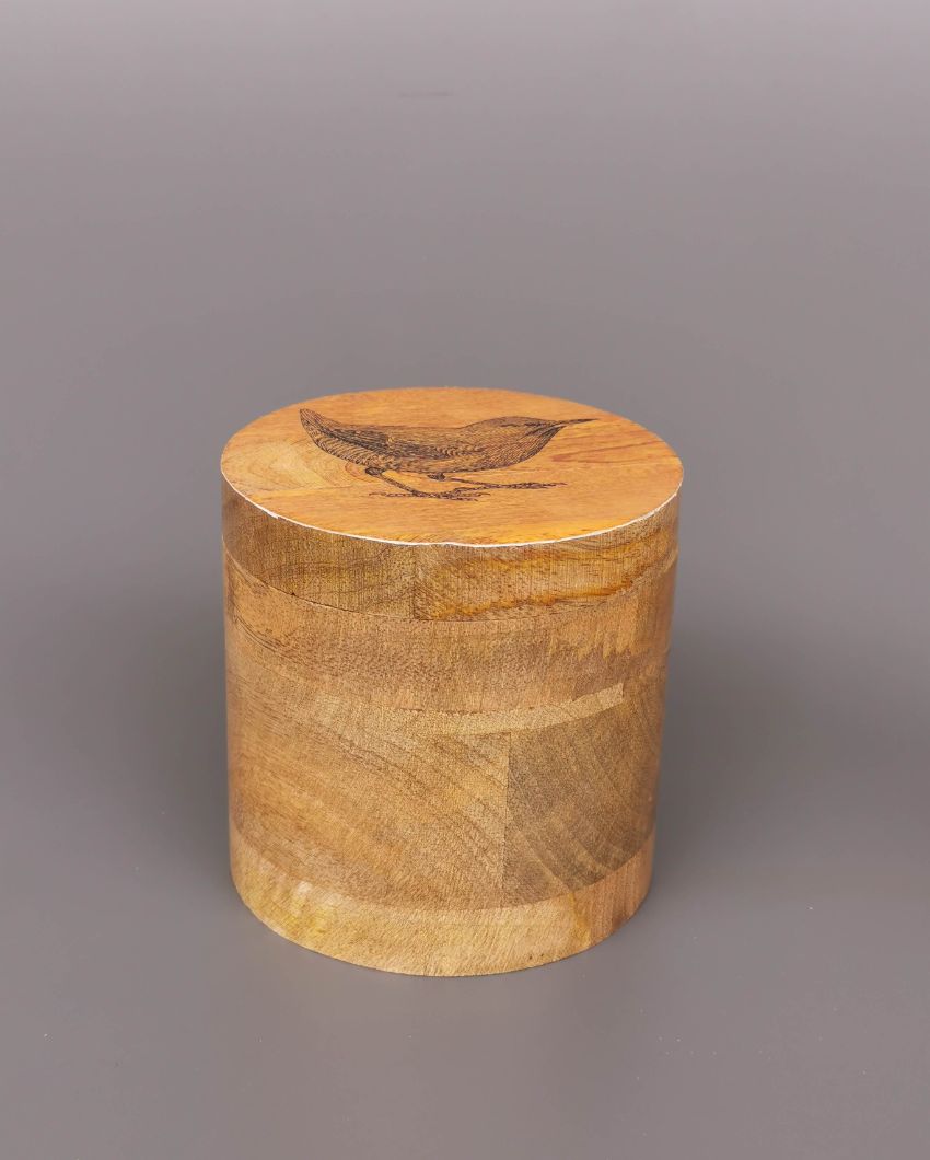 Sparrow Wooden Eco Friendly Jar | 250Ml