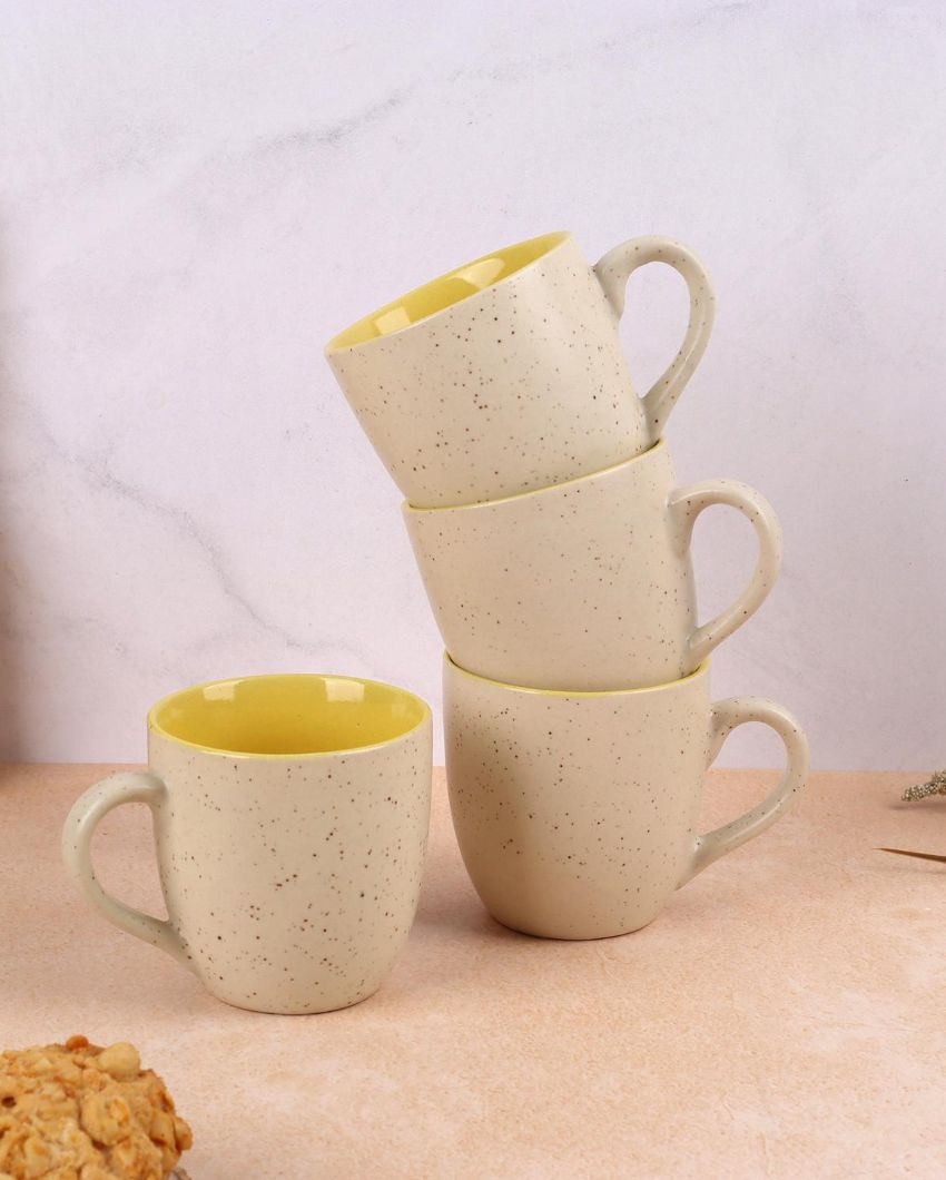 Sleek White Tea & Coffee Cups | 3 x 3 inches | 200ml