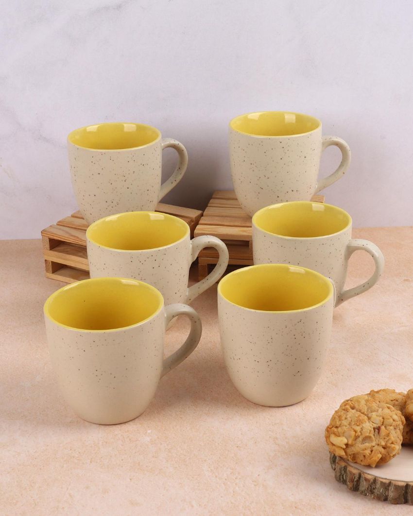 Sleek White Tea & Coffee Cups | 3 x 3 inches | 200ml