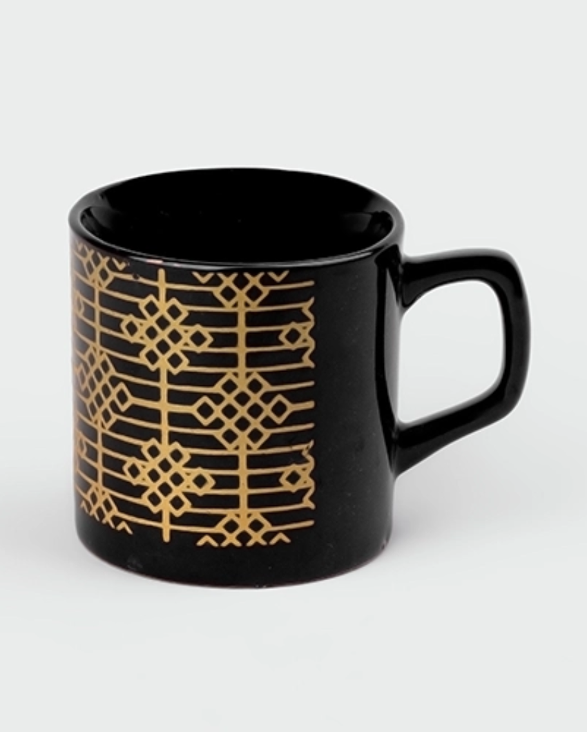 Opulent Golden Pattern Tea & Coffee Cups | 3 x 3 inches | 150ml