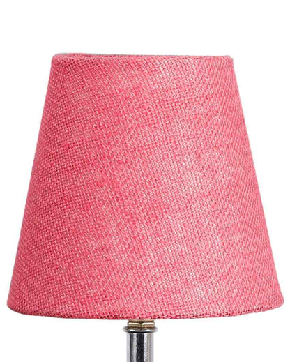 Lovely Jute Square Brown Wood Table Lamp Pink