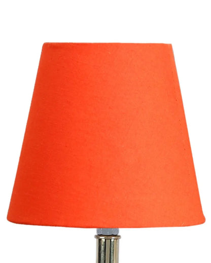 Cotton Round With Metal Gold Base Table Lamp Orange