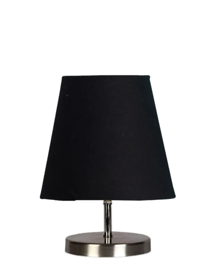 Cotton Round Metal Steel Table Lamp Black