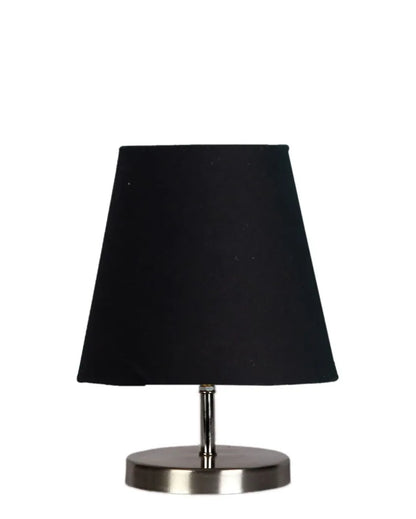 Cotton Round Metal Steel Table Lamp Black