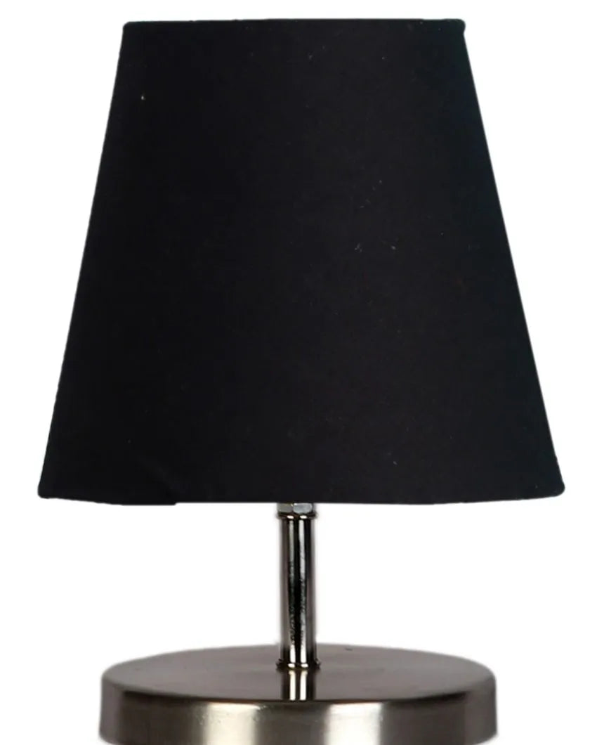 Cotton Round Metal Steel Table Lamp Black