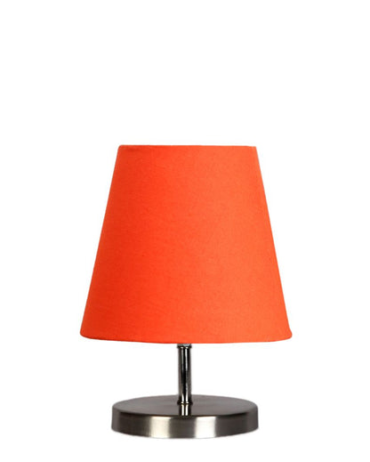 Cotton Round Metal Steel Table Lamp Orange